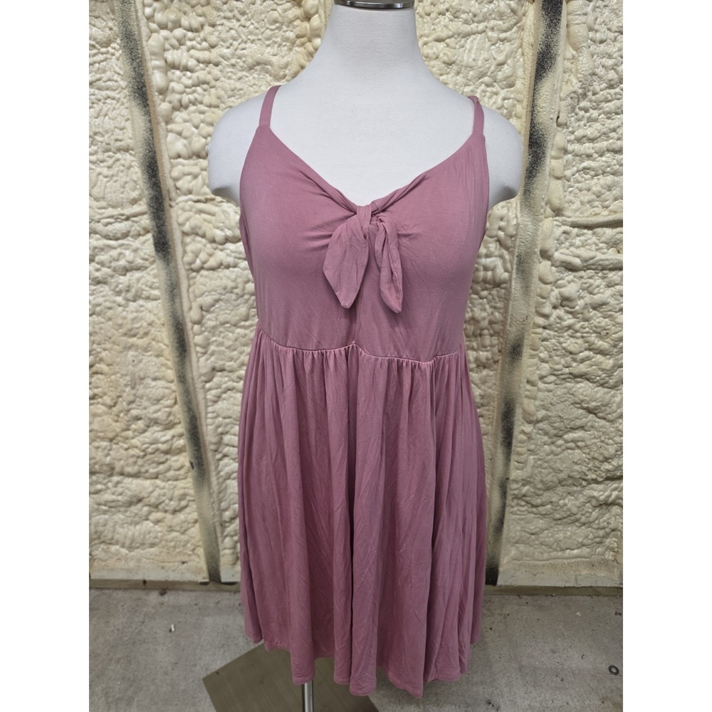 Torrid Dipdye Super Soft Bow Front Mini Dress Size 4X Pink Sleeveless NWT